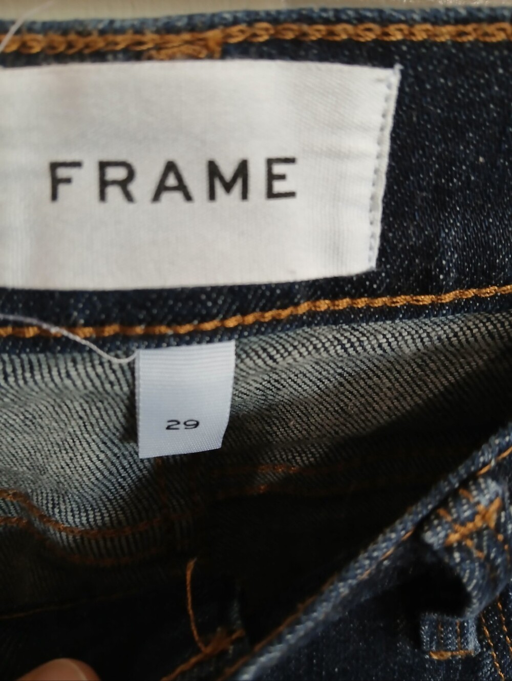 Frame Denim Le Garcon Crop Dark Wash Casual Cotton Blend Preppy Classic - Picture 3 of 6